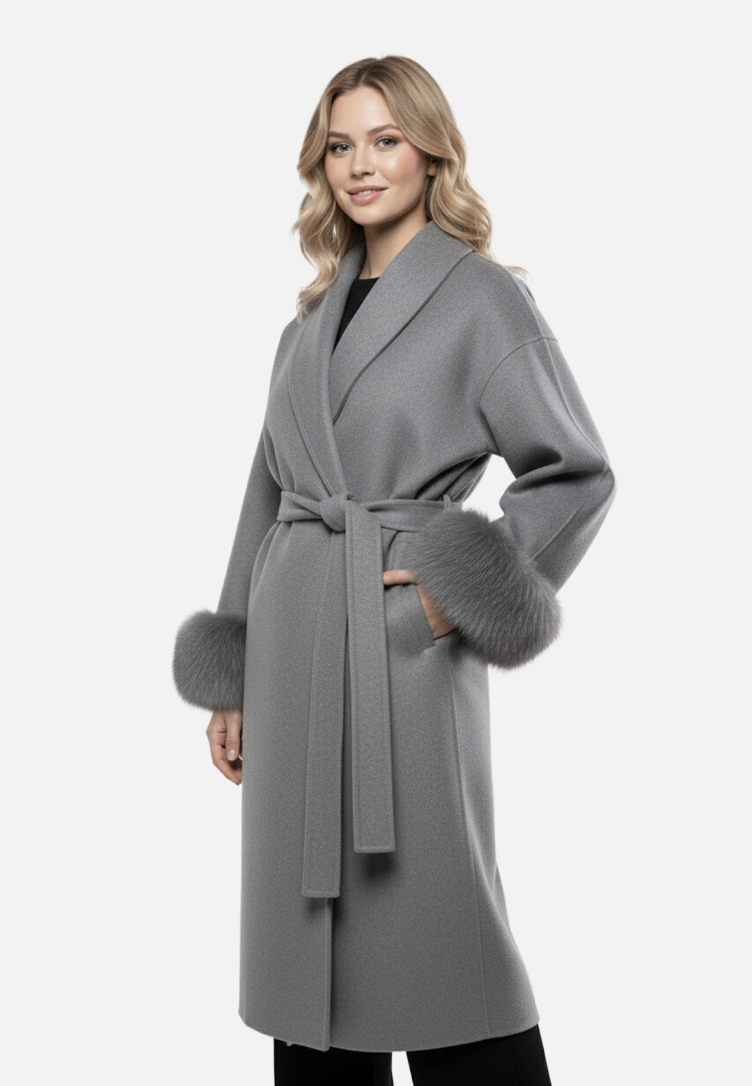 Plush Winter Wrap Long Coat