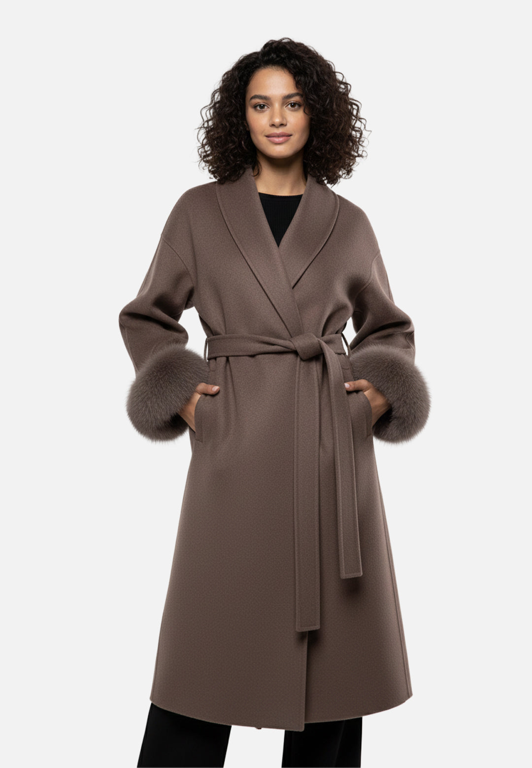 Plush Winter Wrap Long Coat